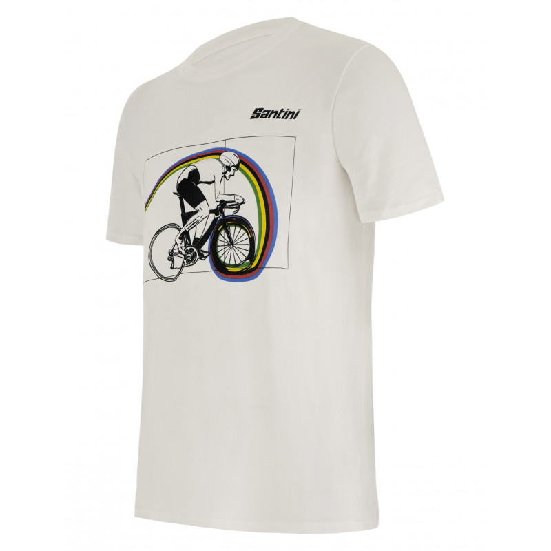 Футболка Santini UCI TT - T-Shirt / Белый