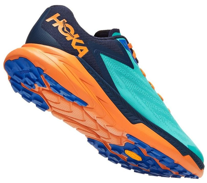Беговые кроссовки мужские HOKA One One Zinal / Голубой-Оранжевый