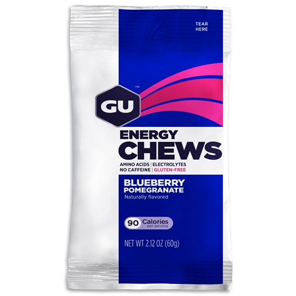 Конфеты жевательные GU Energy Chews Черника-Гранат 60гр