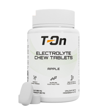 Жевательные Солевые таблетки T-ON ELECTROLYTE СHEW TABLETS / 60шт / Яблоко