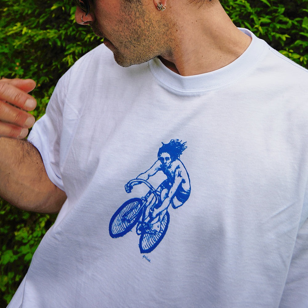 Футболка Cinelli T-Shirt Gerry Wedd Cyclist Surfer / Белый