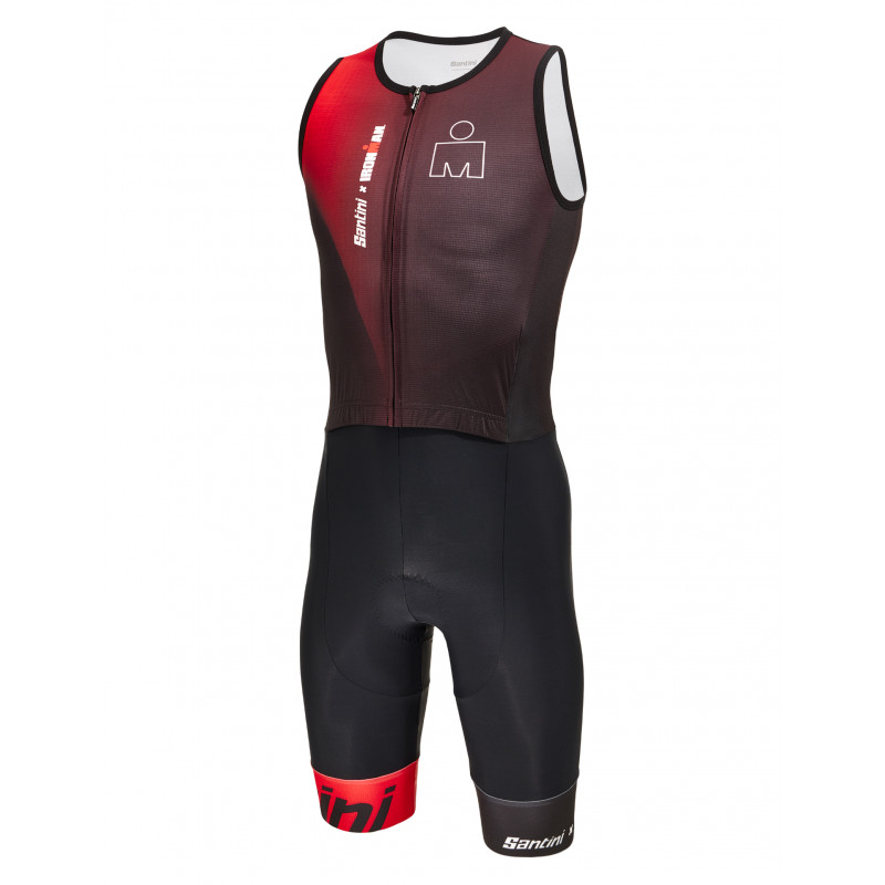 Трисьют без рукавов Santini Ikaika Ironman Ns Trisuit / Красный
