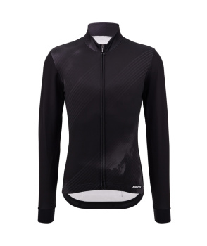 Веломайка с длинным рукавом Santini Pure Dye LS Cycling Jersey / Черный