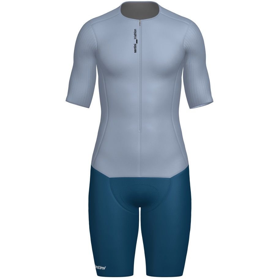 Трисьют с коротким рукавом женский Santini Viper Women's Trisuit / Голубой