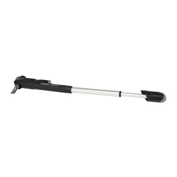 Ручной велонасос COX SLICK V2 Telescope Gauge Mini с манометром / Черный-Серебристый