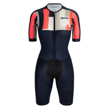 Трисьют с коротким рукавом женский Santini Aahonoui Viper Ironman Women's SS Trisuit / Розовый