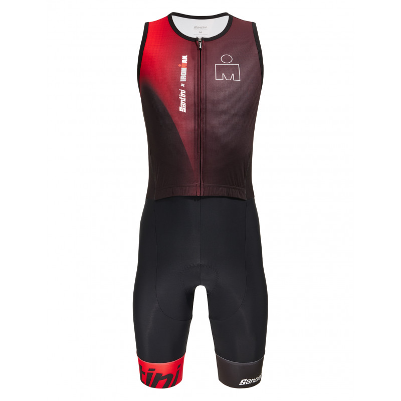 Трисьют без рукавов Santini Ikaika Ironman Ns Trisuit / Красный