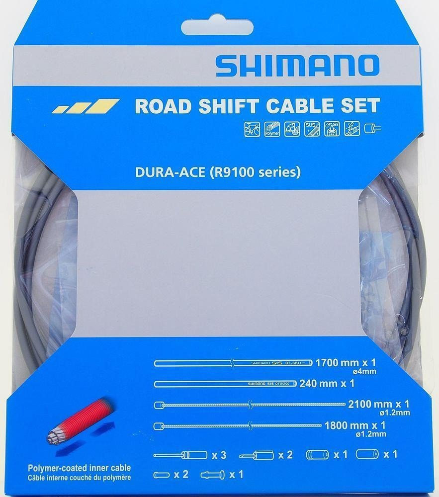 Трос и Оплетка переключения Shimano Dura-Ace R9100 Road Shift Cable Set 2100/1800mm / Серый