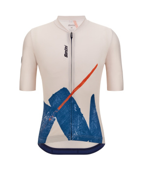 Веломайка Santini Note Cycling Jersey / Белый-Синий