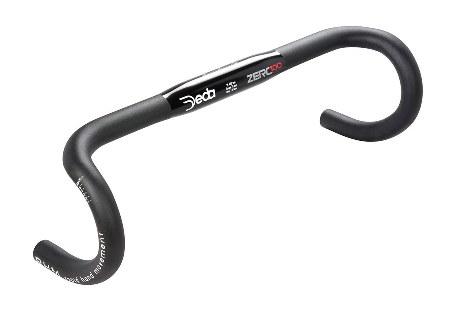 Руль шоссейный DEDA Elementi ZERO100 RHM Handlebar Alloy 7075 / Черный-Черный