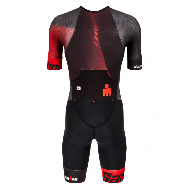 Трисьют с коротким рукавом Santini Ikaika Ironman SS Trisuit / Красный