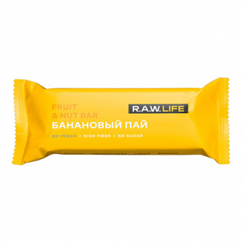Батончик орехово-фруктовый R.A.W. LIFE Fruit & Nut Bar / Банановый пай