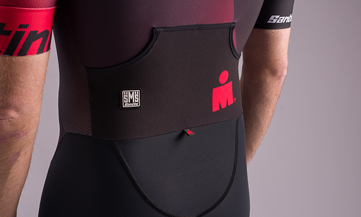 Трисьют с коротким рукавом Santini Ikaika Ironman SS Trisuit / Красный