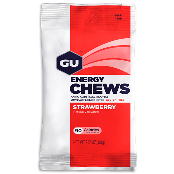 Конфеты жевательные GU Energy Chews Клубника 60гр
