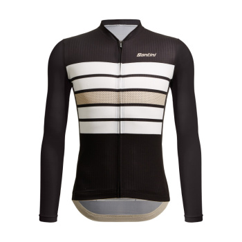 Веломайка с длинным рукавом Santini Sleek Bengal LS Cycling Jersey / Черный