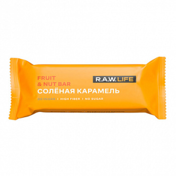 Батончик орехово-фруктовый R.A.W. LIFE Fruit & Nut Bar / Соленая карамель