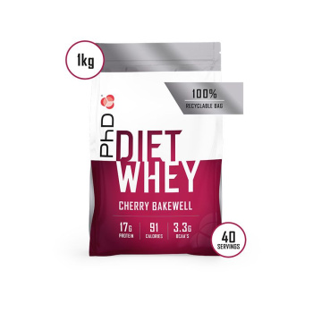 PhD Diet Whey, диетическая протеиновая смесь, вкус Вишневое Пирожное, 1кг