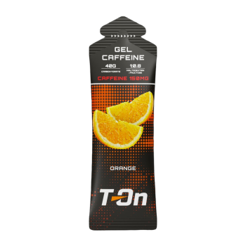 Энергетический углеводный гель T-ON CAFFEINE GEL 150мл / 60мл / Апельсин