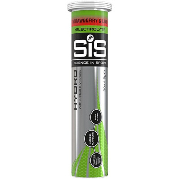Напиток изотонический SiS Hydro в растворимых таблетках, вкус Клубника-Лайм, 20 таблеток в тубе