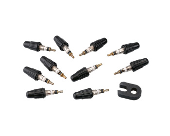 Ниппель Vittoria Valve Mechanism Cores Presta (10 шт + съемник)