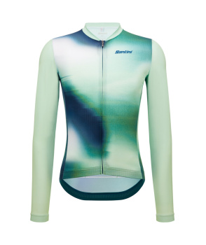 Веломайка с длинным рукавом Santini Ombra Unisex LS Jersey / Зеленый