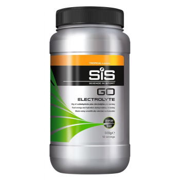 Напиток углеводный SiS GO Electrolyte с электролитами в порошке, вкус Тропические фрукты, 500гр.