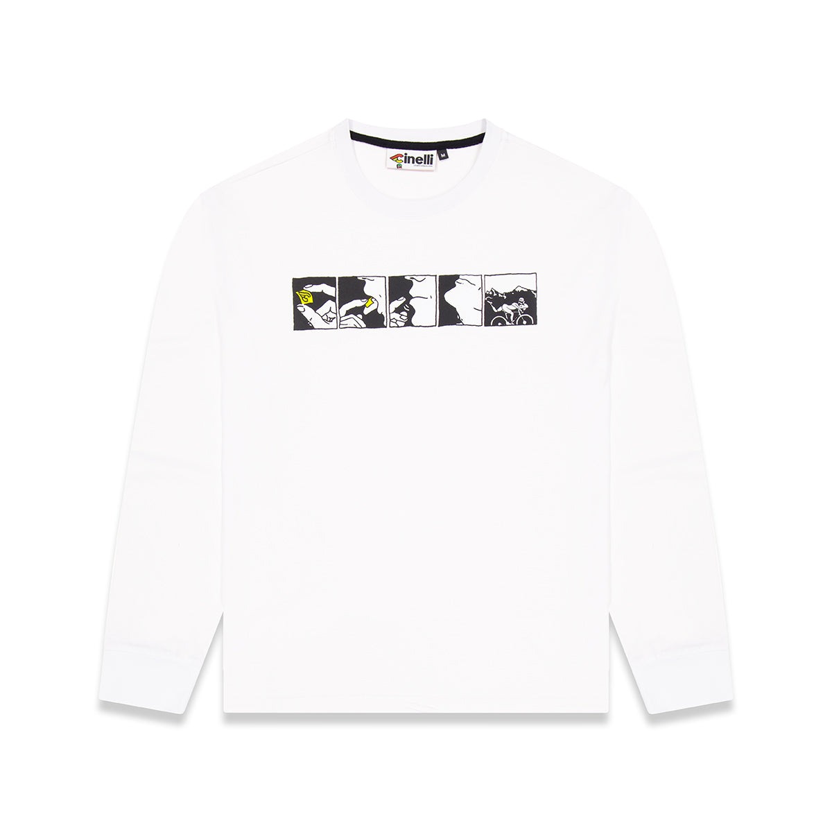 Лонгслив Cinelli T-Shirt Longsleeve Acid / Белый