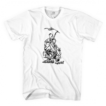 Футболка Cinelli T-Shirt Garage Russ Pope / Белый
