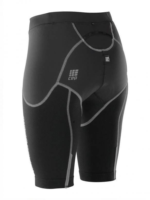 Женские компрессионные стартовые шорты для триатлона CEP Tri Shorts / Черный