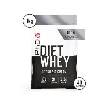 PhD Diet Whey, диетическая протеиновая смесь, вкус Печенье со сливками, 1кг