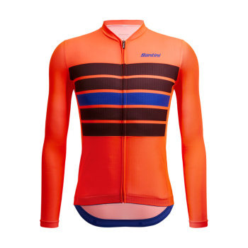 Веломайка с длинным рукавом Santini Sleek Bengal LS Cycling Jersey / Оранжевый