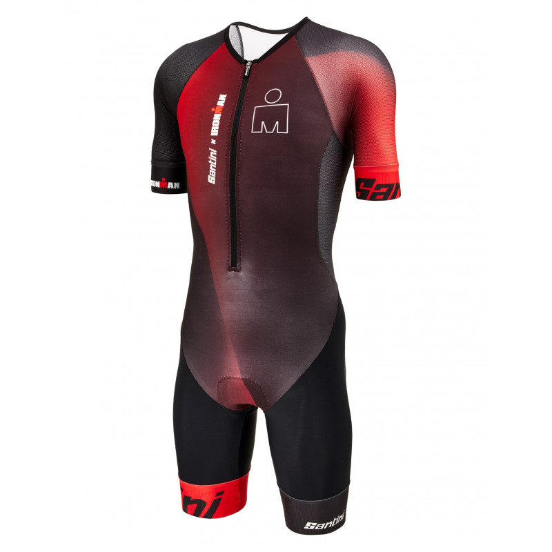 Трисьют с коротким рукавом Santini Ikaika Ironman SS Trisuit / Красный