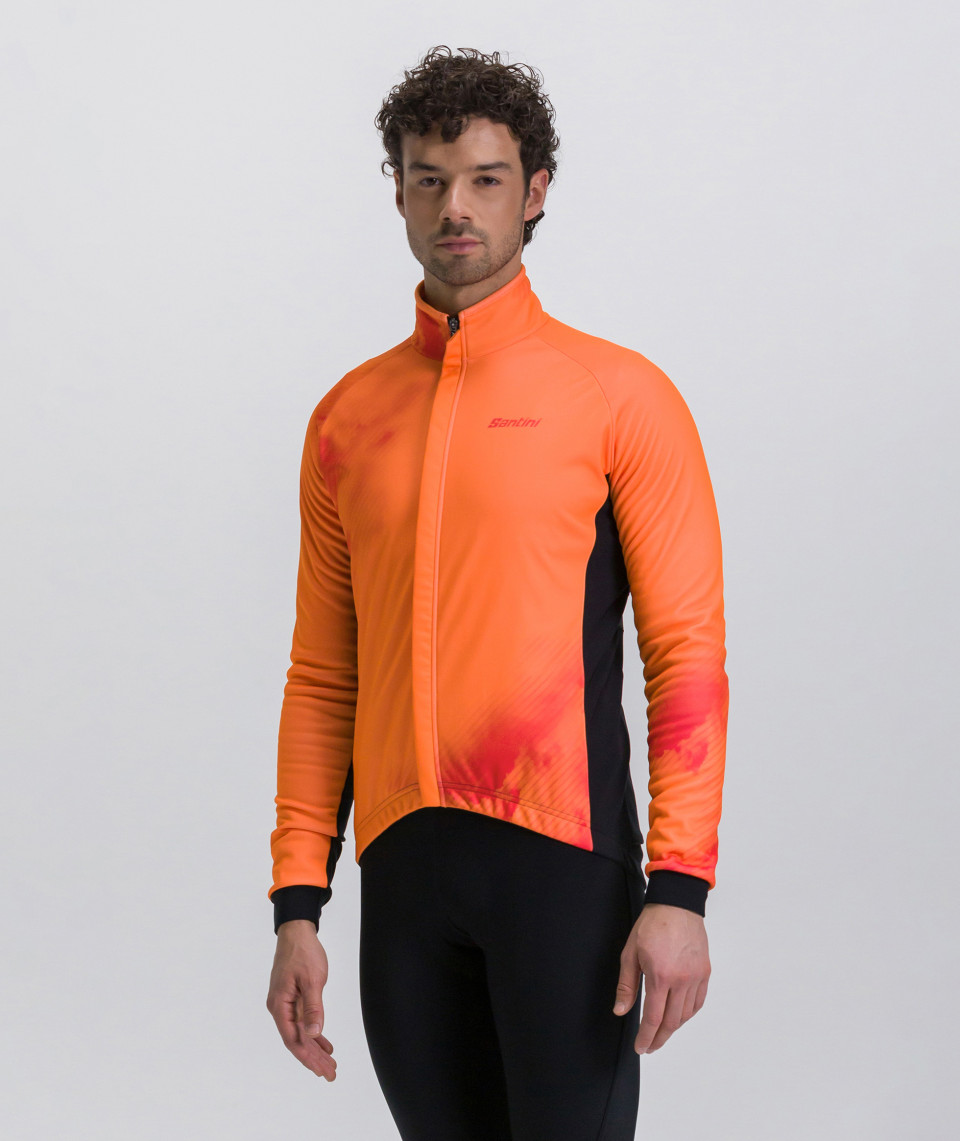 Ветровка Santini Pure Dye Wind Jacket / Оранжевый-Черный