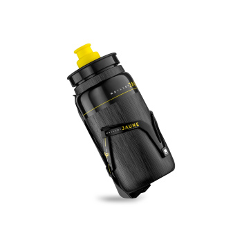 Комплект Фляга+Флягодережатель Elite Kit Maillot Jaune 550мл 2026 / Черный
