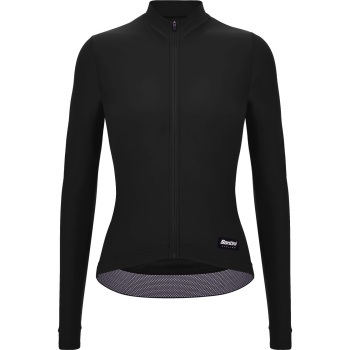 Веломайка утепленная с длинным рукавом Santini RTR Unisex Jersey / Черный