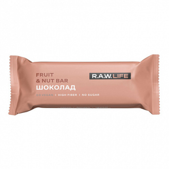 Батончик орехово-фруктовый R.A.W. LIFE Fruit & Nut Bar / Шоколад