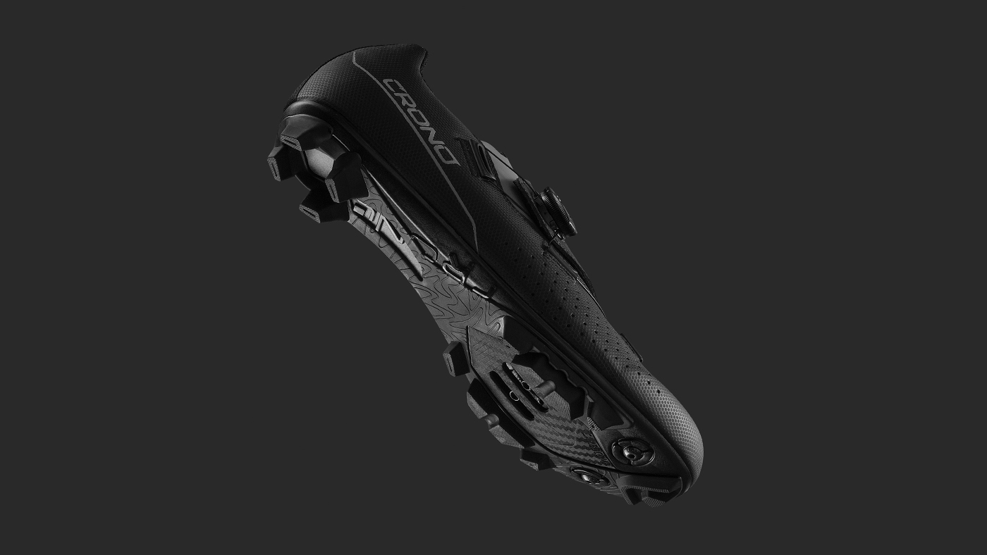 Велотуфли Crono CX-3-24 Carbocomp / Черный-Серый