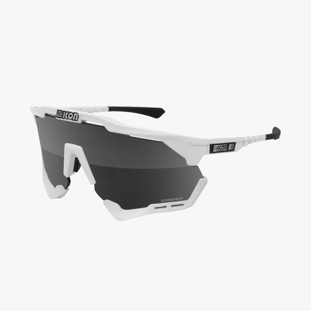 Очки мультиспортивные Scicon Aeroshade XL / Белый / Линза Серая + Прозрачная