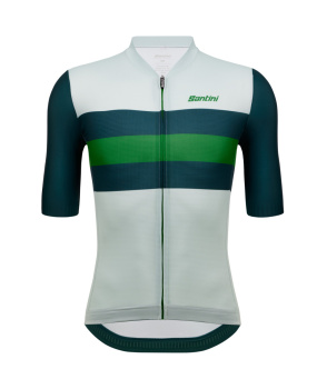 Веломайка Santini Eco Sleek Bengal Jersey / Белый-Зеленый