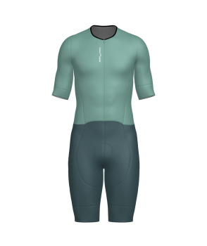 Трисьют с коротким рукавом женский Santini Leaf Women's Trisuit / Зеленый