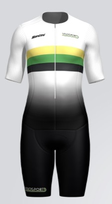 Трисьют с коротким рукавом мужской Santini LEAF SS Trisuit / Custom Velosport