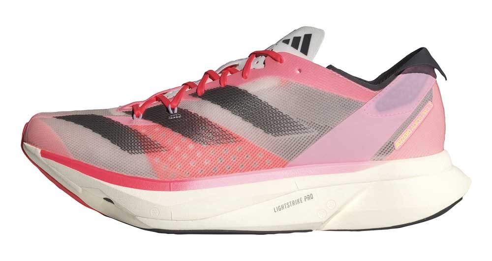Беговые кроссовки мужские Adidas Adizero Adios PRO 3 M / Розовый-Серый