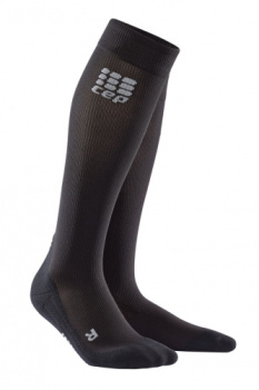 Женские восстановительные компрессионные гольфы CEP Recovery Socks / Черный-Белый