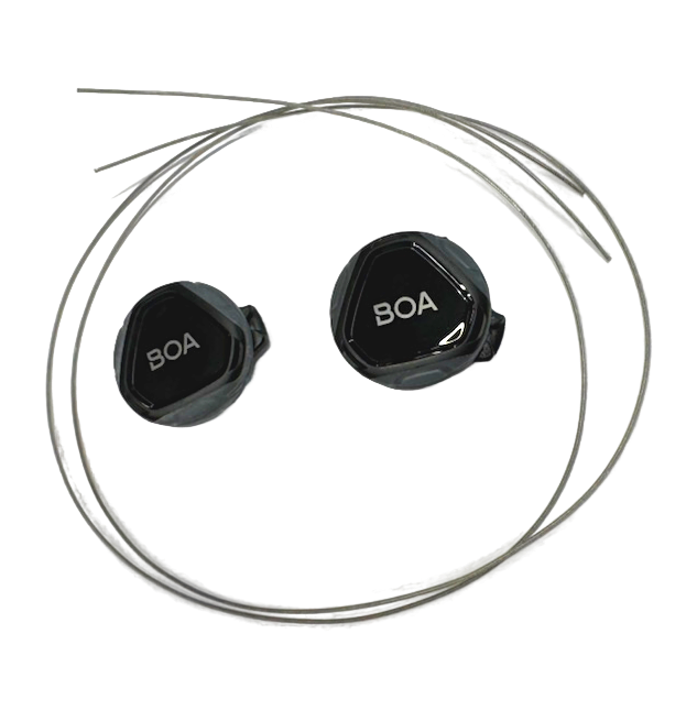 Застежка Crono KIT BOA L6 прав + лев / Черный-Серый