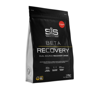 Восстановительный углеводно-белковый напиток SiS Beta Recovery вкус Клубника, 1,5кг. в пакете