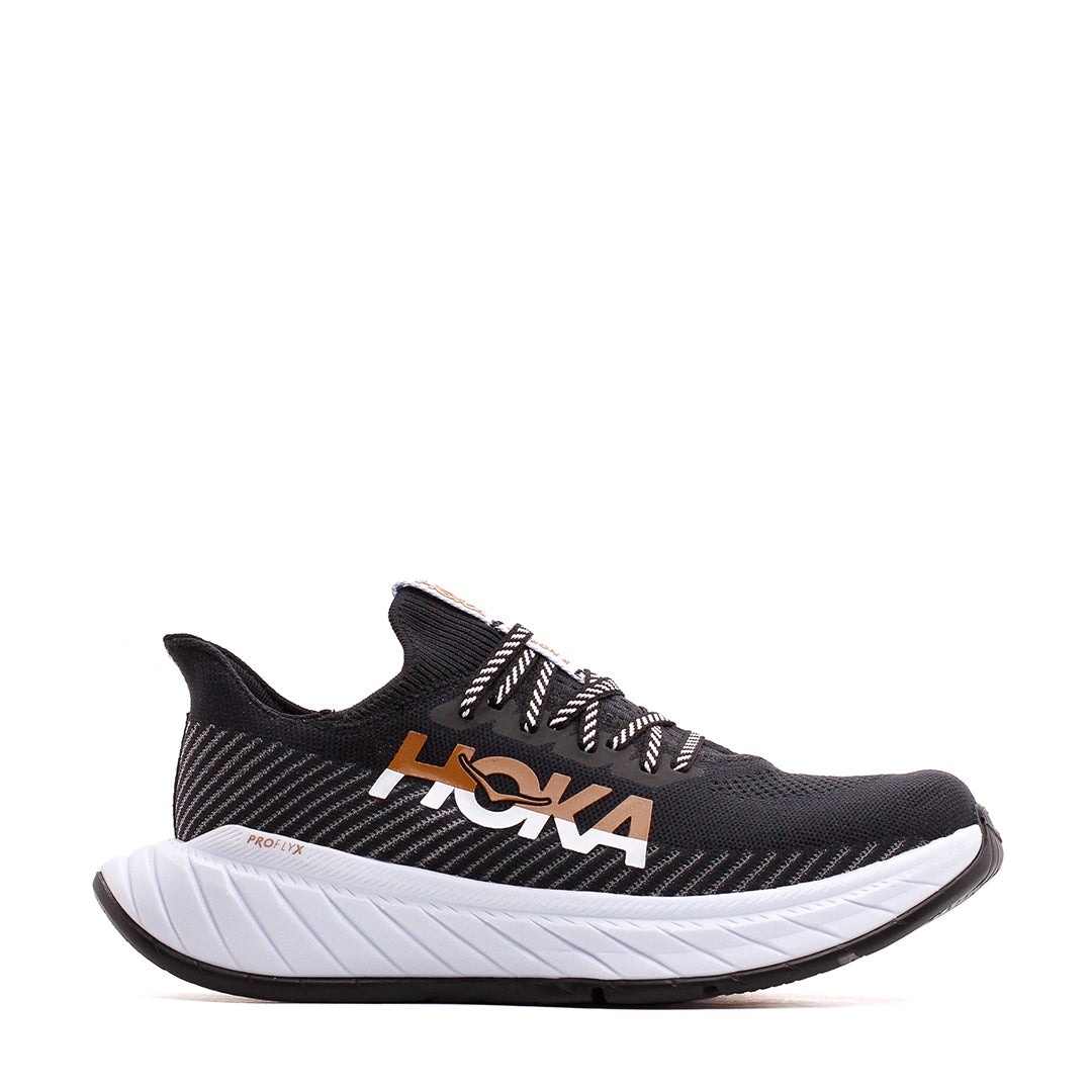 Беговые кроссовки женские HOKA One One Carbon X 3 / Черный-Золотой
