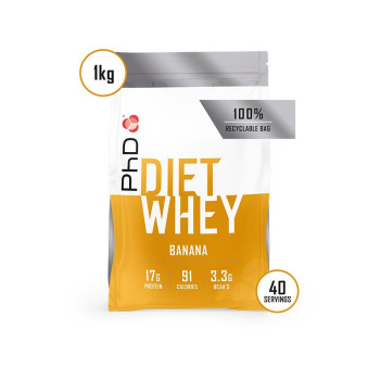 PhD Diet Whey, диетическая протеиновая смесь, вкус Банан, 1кг