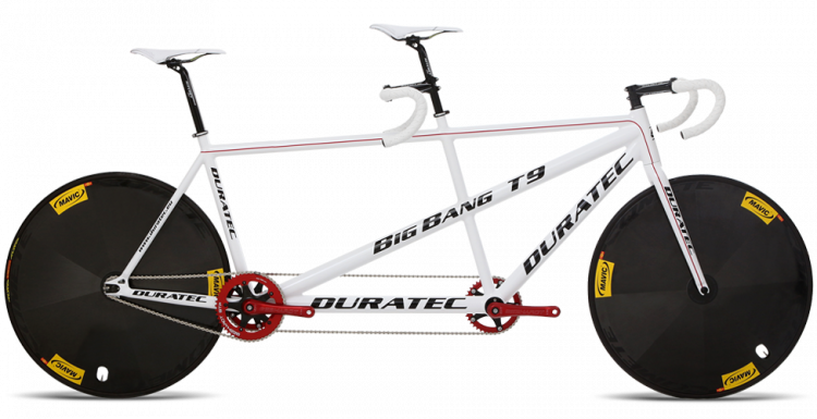 Велосипед тандем Duratec Tandem Big Bang T9 / Черный-Белый