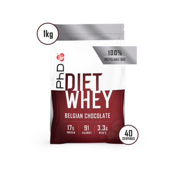 PhD Diet Whey, диетическая протеиновая смесь, вкус Бельгийский Шоколад, 1кг