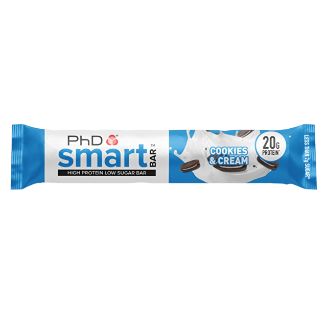 PhD Smart Bar, протеиновый батончик, вкус Печенье и Сливки, 64гр
